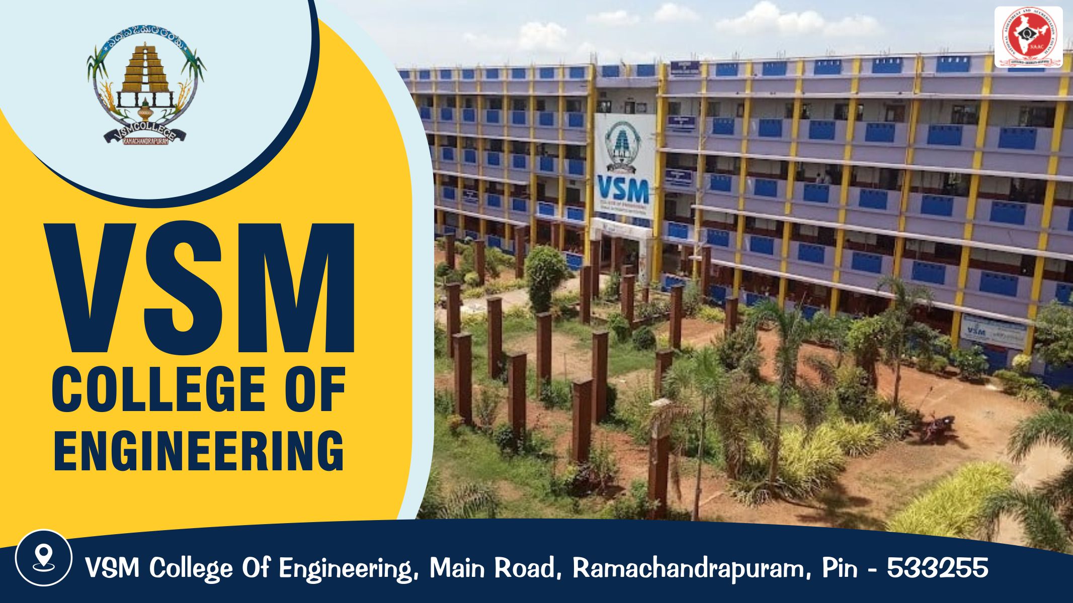 out side view of VSM College Of Engineering